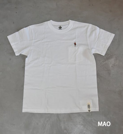 【Mountain Research】マウンテンリサーチ Mountain man(s) PKT. Tee "White"