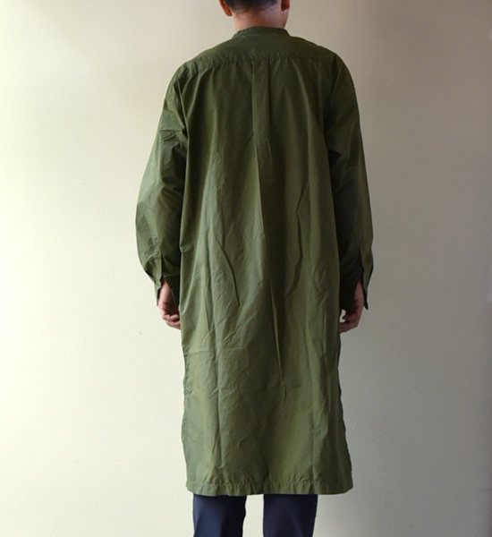 【and wander】アンドワンダー men's CORDURA typewriter long shirt "2Color"