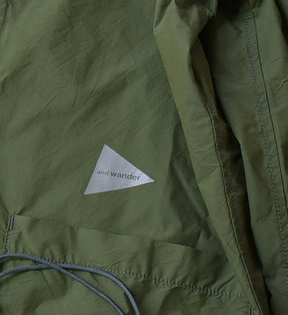 【and wander】アンドワンダー men's CORDURA typewriter long shirt "2Color"