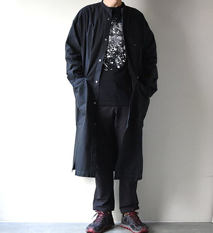 【and wander】アンドワンダー men's CORDURA typewriter long shirt "2Color"
