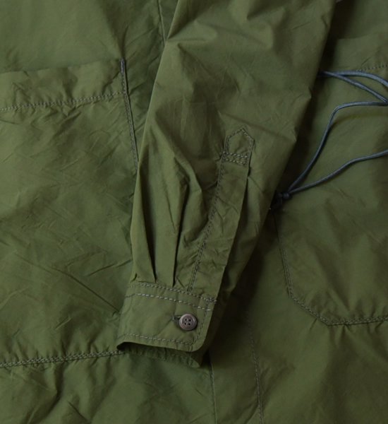 【and wander】アンドワンダー men's CORDURA typewriter long shirt "2Color"
