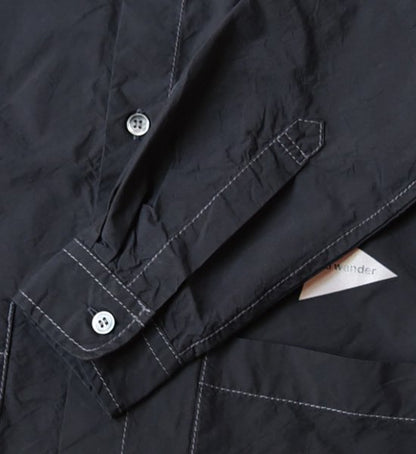 【and wander】アンドワンダー men's CORDURA typewriter long shirt "2Color"