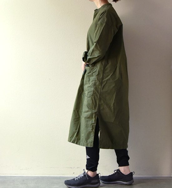 【and wander】アンドワンダー women's CORDURA typewriter long shirt "4Color"
