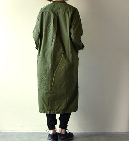 【and wander】アンドワンダー women's CORDURA typewriter long shirt "4Color"
