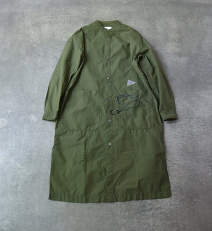 【and wander】アンドワンダー women's CORDURA typewriter long shirt "4Color"