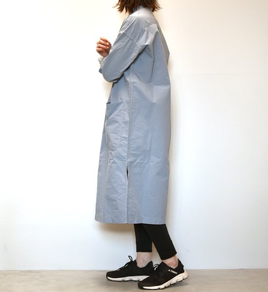 【and wander】アンドワンダー women's CORDURA typewriter long shirt "4Color"