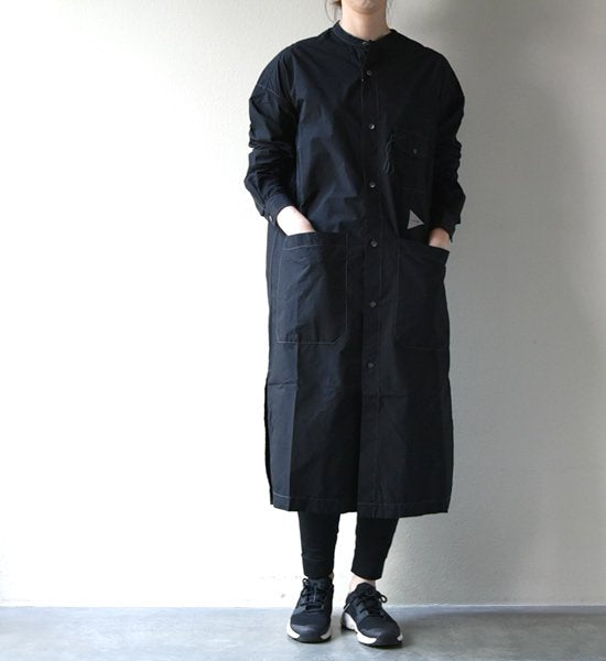 【and wander】アンドワンダー women's CORDURA typewriter long shirt "4Color"