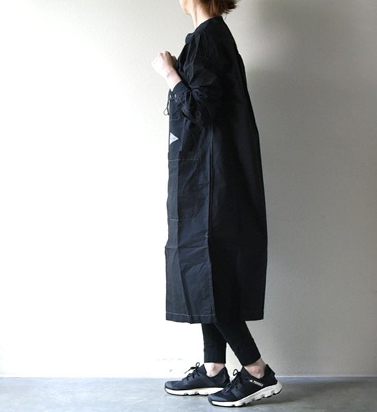 【and wander】アンドワンダー women's CORDURA typewriter long shirt "4Color"