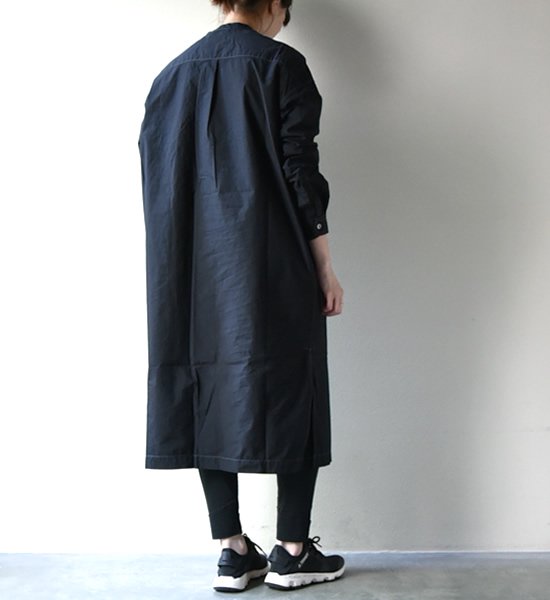 【and wander】アンドワンダー women's CORDURA typewriter long shirt "4Color"
