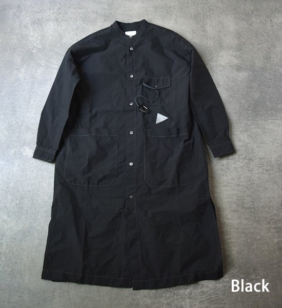 【and wander】アンドワンダー women's CORDURA typewriter long shirt "4Color"