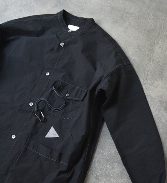 【and wander】アンドワンダー women's CORDURA typewriter long shirt "4Color"