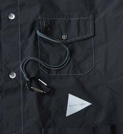 【and wander】アンドワンダー women's CORDURA typewriter long shirt "4Color"