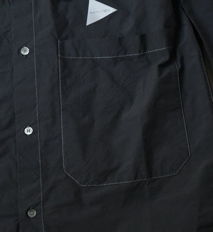 【and wander】アンドワンダー women's CORDURA typewriter long shirt "4Color"