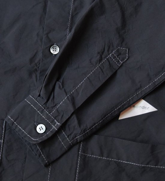【and wander】アンドワンダー women's CORDURA typewriter long shirt "4Color"