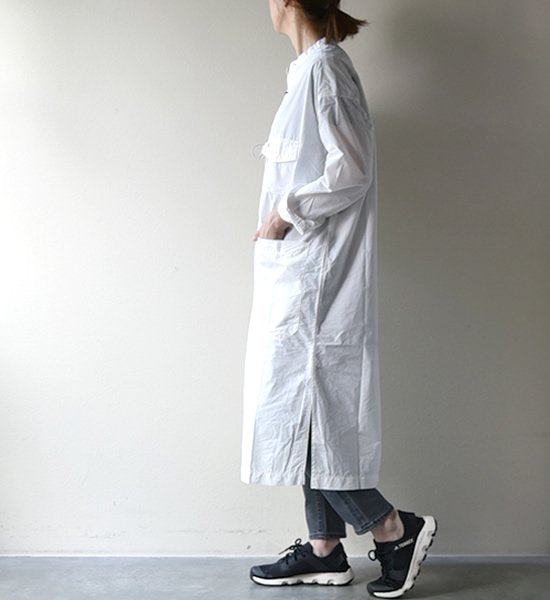 【and wander】アンドワンダー women's CORDURA typewriter long shirt "4Color"