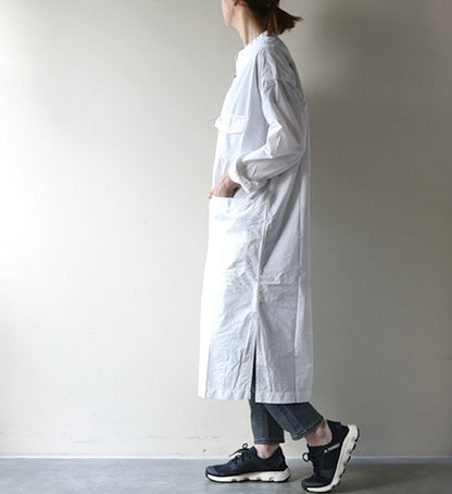 【and wander】アンドワンダー women's CORDURA typewriter long shirt "4Color"