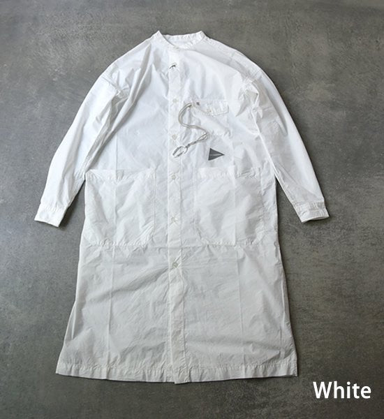 【and wander】アンドワンダー women's CORDURA typewriter long shirt "4Color"