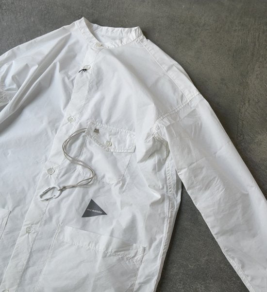 【and wander】アンドワンダー women's CORDURA typewriter long shirt "4Color"