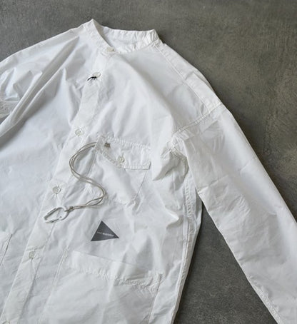 【and wander】アンドワンダー women's CORDURA typewriter long shirt "4Color"