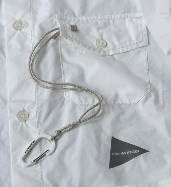 【and wander】アンドワンダー women's CORDURA typewriter long shirt "4Color"