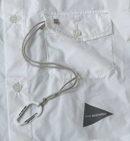 【and wander】アンドワンダー women's CORDURA typewriter long shirt "4Color"