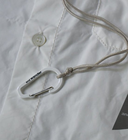 【and wander】アンドワンダー women's CORDURA typewriter long shirt "4Color"