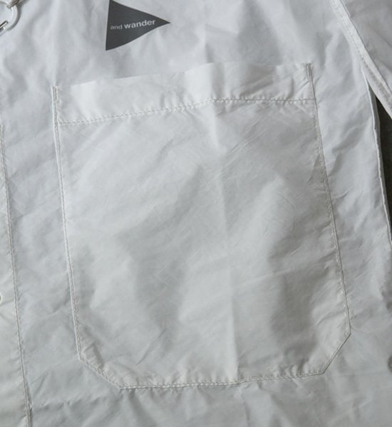 【and wander】アンドワンダー women's CORDURA typewriter long shirt "4Color"
