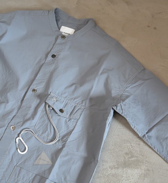 【and wander】アンドワンダー women's CORDURA typewriter long shirt "4Color"