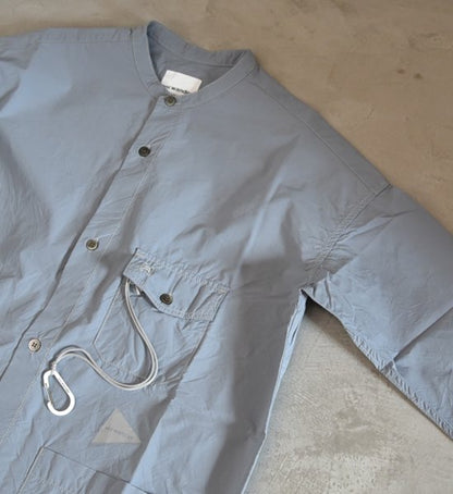 【and wander】アンドワンダー women's CORDURA typewriter long shirt "4Color"