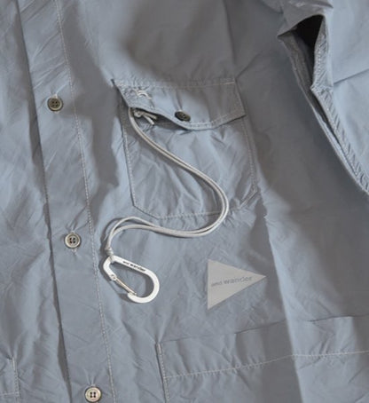 【and wander】アンドワンダー women's CORDURA typewriter long shirt "4Color"