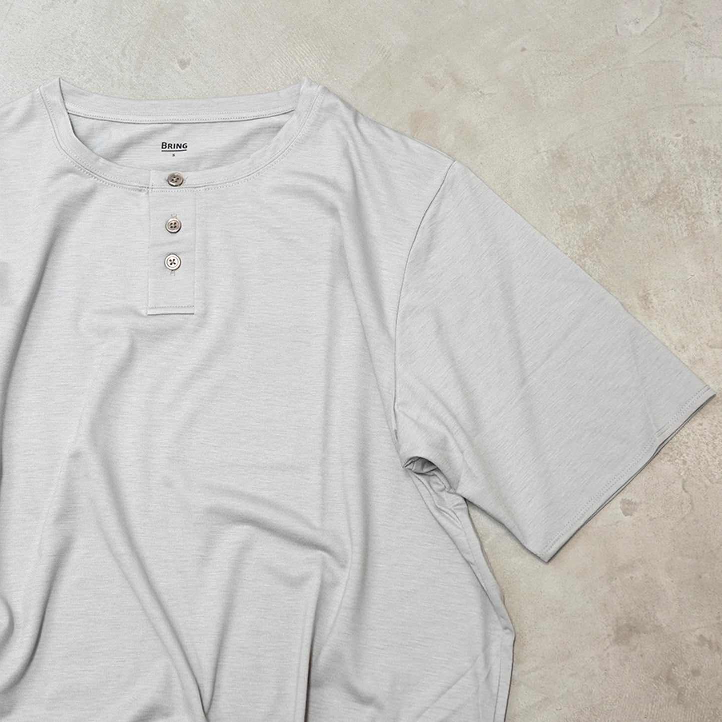 【BRING】ブリング unisex WUNDERWEAR Henry Neck T-shirt "3Color" ※ネコポス可