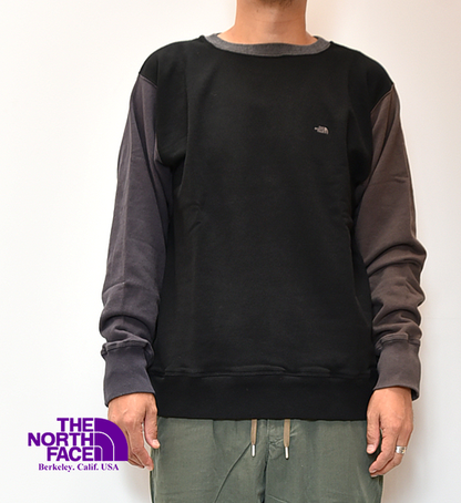 【THE NORTH FACE PURPLE LABEL】ノースフェイスパープルレーベル Crew Neck Panel Sweat ”Black”