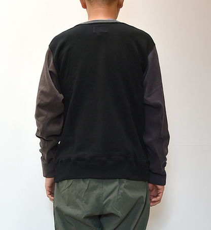 【THE NORTH FACE PURPLE LABEL】ノースフェイスパープルレーベル Crew Neck Panel Sweat ”Black”