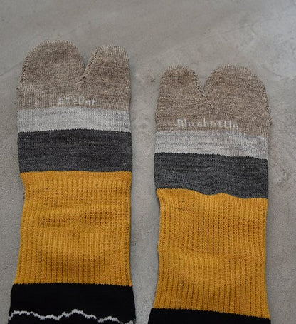 【atelier Blue bottle】アトリエブルーボトル Hiker's Socks Striped "6Color" ※ネコポス可
