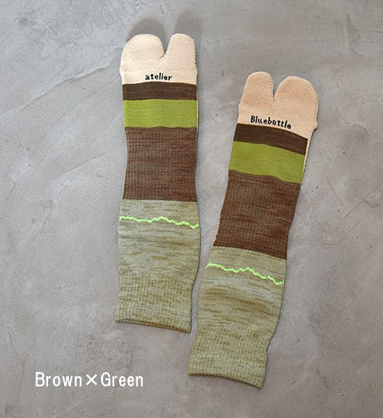 【atelier Blue bottle】アトリエブルーボトル Hiker's Socks Striped "6Color" ※ネコポス可