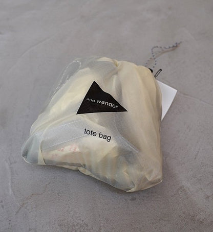 【and wander】アンドワンダー sil tote bag "3Color"