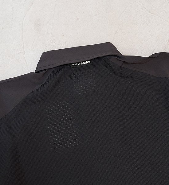 【and wander】アンドワンダー men's tech short sleeve shirt "2Color"