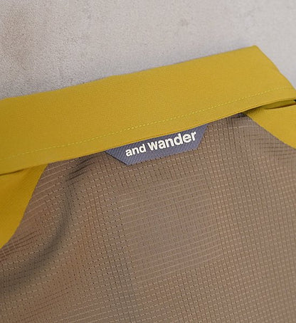 【and wander】アンドワンダー men's tech short sleeve shirt "2Color"
