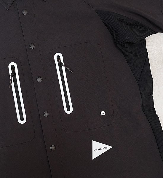 【and wander】アンドワンダー men's tech short sleeve shirt "2Color"
