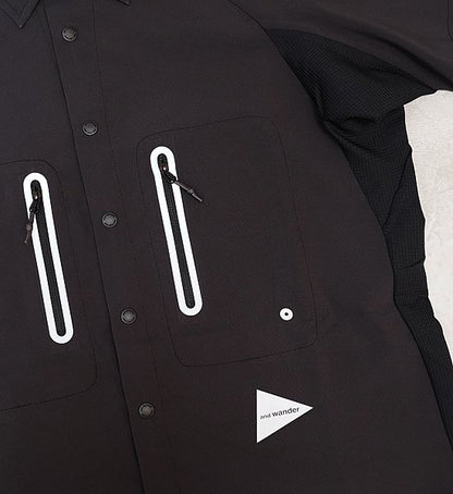 【and wander】アンドワンダー men's tech short sleeve shirt "2Color"