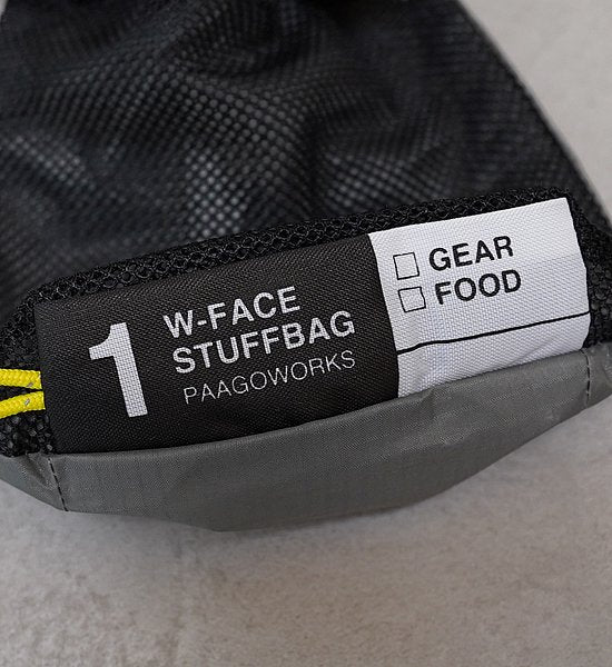【PaaGo WORKS】パーゴワークス W-Face Stuff Bag 1 "Gray" ※ネコポス可