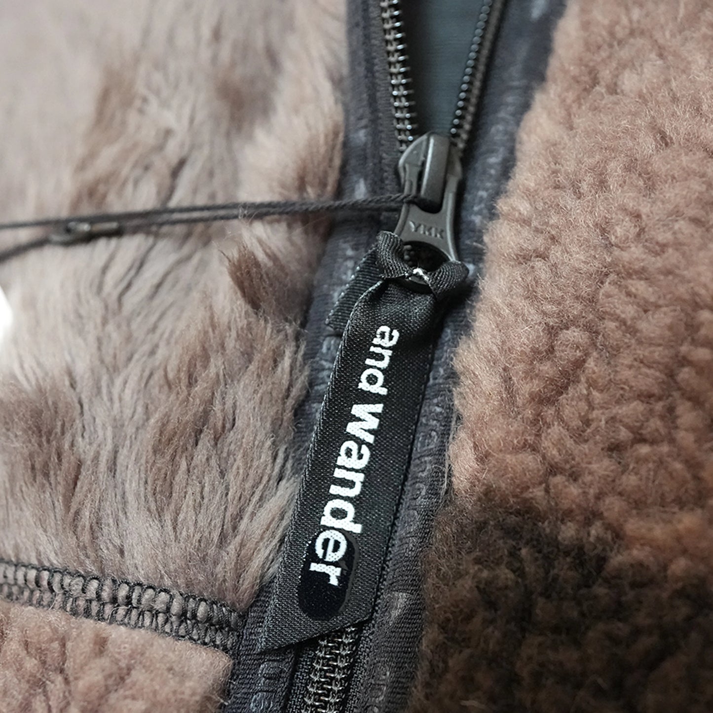 【and wander】アンドワンダー women's Mix boa jacket "2Color"