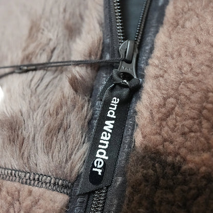 【and wander】アンドワンダー women's Mix boa jacket "2Color"
