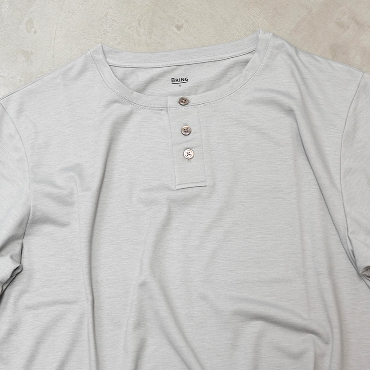 【BRING】ブリング unisex WUNDERWEAR Henry Neck T-shirt "3Color" ※ネコポス可