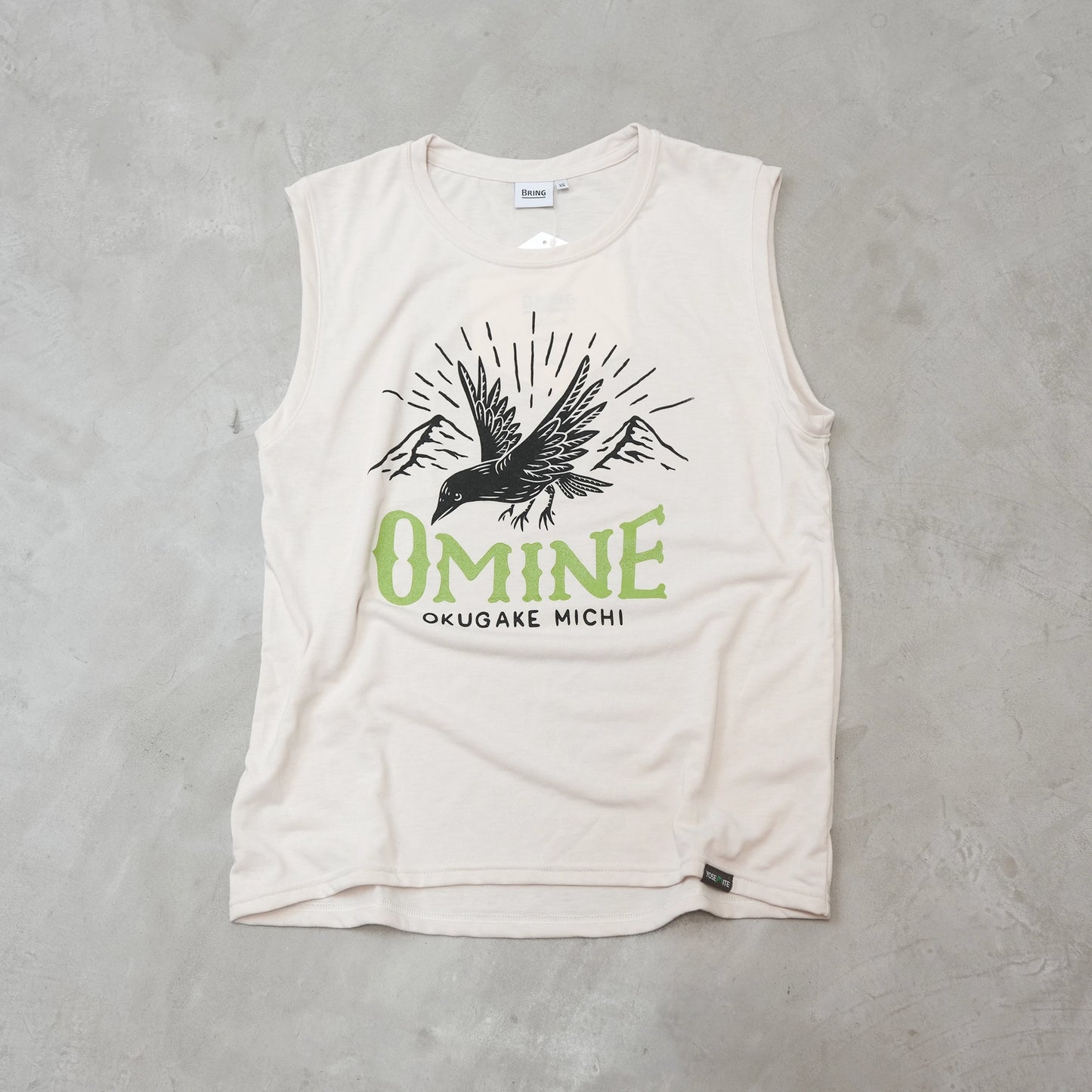 【BRING×Yosemite】unisex ▽Return to the mountains OMINE Sleeve-less Tee "2Color" ※ネコポス可