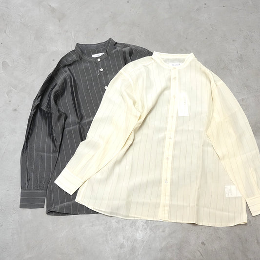 【nanamica】ナナミカ women's Band Collar Shirt "2Color"