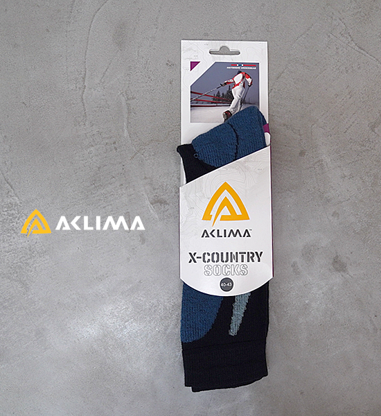 【ACLIMA】アクリマ X-Country Sock "Navy Blazer×Blue Sapphire" ※ネコポス可