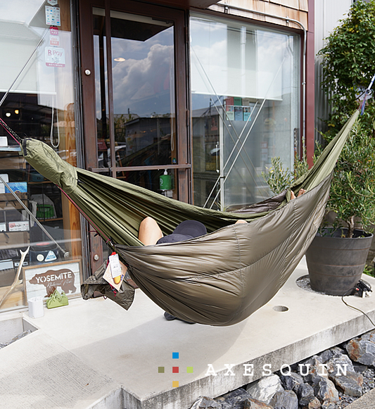 【凌 しのぎ】AXESQUIN ハンモックアンダーキルト 120 "センザイチャ"