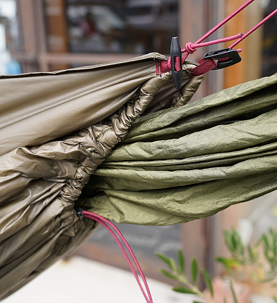 【凌 しのぎ】AXESQUIN ハンモックアンダーキルト 120 "センザイチャ"