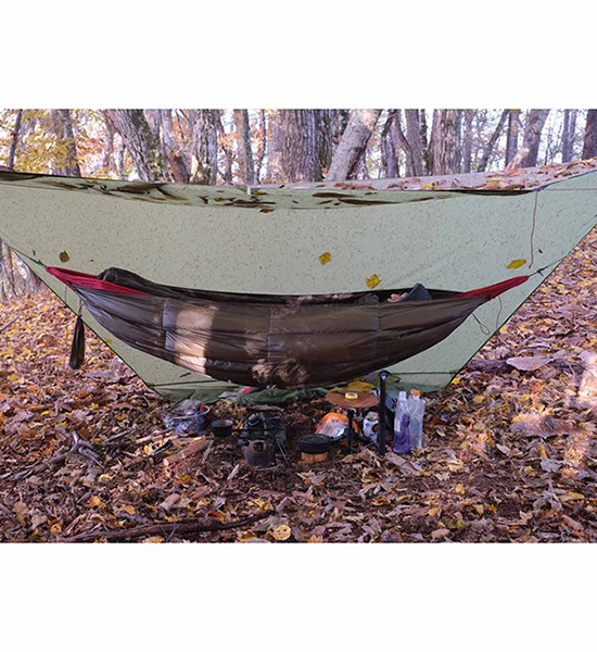 【凌 しのぎ】AXESQUIN ハンモックアンダーキルト 120 "センザイチャ"